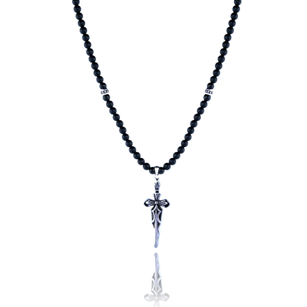 Black onyx necklace Himalaya Jewelry